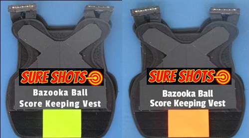 Bazooka Ball Score Keeping Vest Orange & Black Bazooka Ball Score Keeping Combat Vest orange & Yellow